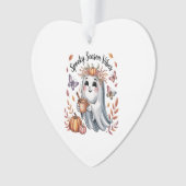 Spooky Season Vibes Ghost Ornament (Vorderseite)
