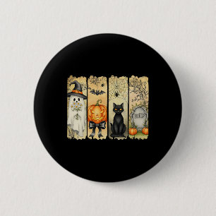 Spooky Season Vintag Halloween Ghost Pumpkin Coqu Button