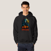 Spooky Sensenmann Jack-o'-Lantern Halloween Appare Hoodie (Vorne ganz)