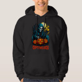 Spooky Sensenmann Jack-o'-Lantern Halloween Appare Hoodie (Vorderseite)