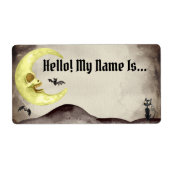 Spooky Sepia Halloween Hallo Mein Name ist Name Ta (Vorne)