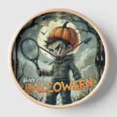 Spooky Serve: Clark Voorhees Tennis Pumpkin Uhr (Vorderseite)