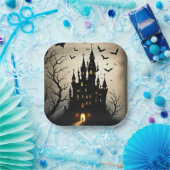 Spooky Shadow Halloween Castell Paper-Teller Pappteller (Party)