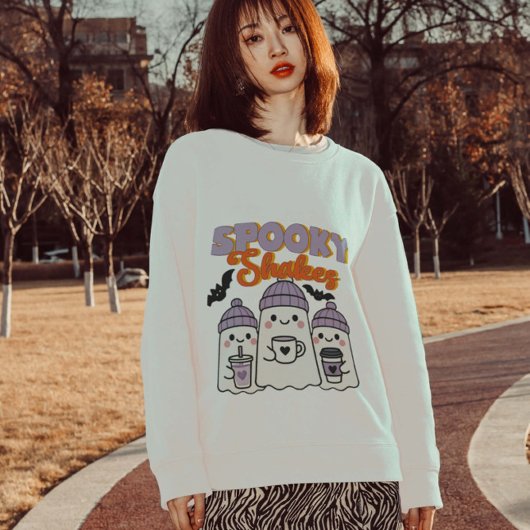 Spooky Shakes Kawaii Cozy Fall Sweatshirt