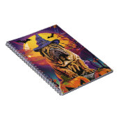 Spooky Shar Pei Hund Halloween Hexe und Pumpkin Notizblock (Rechte Seite)