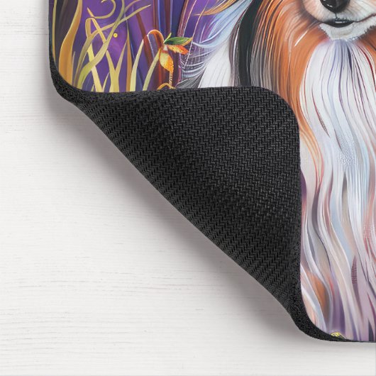 Spooky Shetland Sheepdog Halloween Hexenkürbis Mousepad (Ecke)