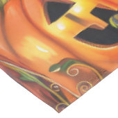 Spooky Shetland Sheepdog Halloween Hexenkürbis Tischdecke (Schrägansicht)