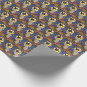 Spooky Siam Cat Halloween Hexe und Kürbis Geschenkpapier (Ecke)
