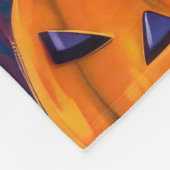 Spooky Siberian Husky Dog Halloween Hexenkürbis Fleecedecke (Ecke)