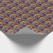 Spooky Siberian Husky Dog Halloween Hexenkürbis Geschenkpapier (Ecke)