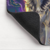 Spooky Siberian Husky Dog Halloween Hexenkürbis Mousepad (Ecke)