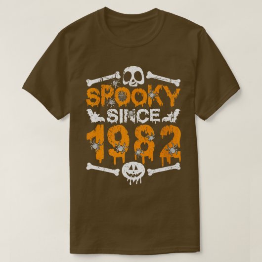 Spooky Since 1982 Scary Skeleton 40th Birthday Hal T-Shirt (Design vorne)