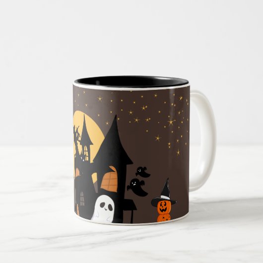 Spooky Sip - Halloween-Hipton-Tasse! Zweifarbige Tasse (VorderseiteRechts)