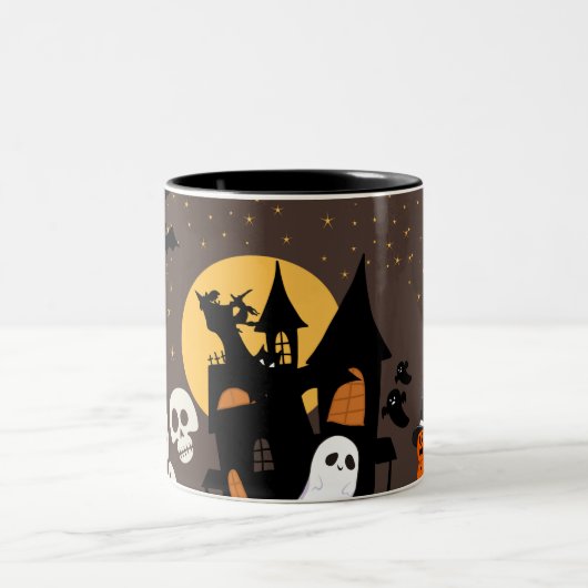 Spooky Sip - Halloween-Hipton-Tasse! Zweifarbige Tasse (Mittel)