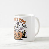 Spooky Sips Skeleton Lizard Halloween Kaffeetasse (VorderseiteRechts)