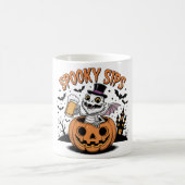 Spooky Sips Skeleton Lizard Halloween Kaffeetasse (Mittel)