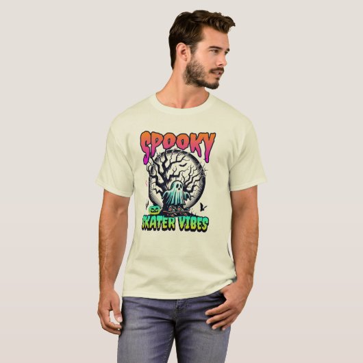 Spooky Skater Vibes T-Shirt (Vorne ganz)