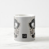 Spooky Skeleton 3D Abstrakt Illustration Halloween Kaffeetasse (Mittel)