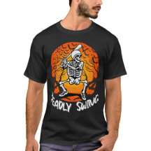 Spooky Skeleton Baseball Halloween Todesschwung