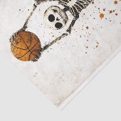 Spooky Skeleton Basketball Player AJ7 Decoupage Seidenpapier (Ausschnitt)