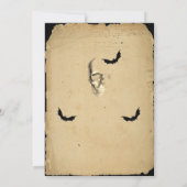 Spooky Skeleton Bat Wreath Halloween Party Einladung (Rückseite)