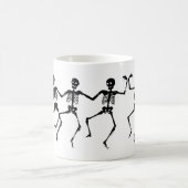 Spooky Skeleton Black & White Halloween Kaffeetasse (Mittel)