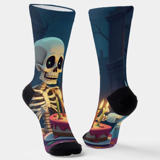 Spooky Skeleton Cake Cutting 🎃 | Virale Überrasch Socken (Gewinkelt)