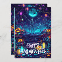 Spooky Skeleton Dance Card