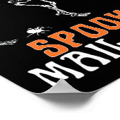 Spooky Skeleton Dancing Mail Lady Postal Worker Ha Poster (Ecke)