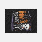 Spooky Skeleton Ghost ist es Halloween bereits Fleecedecke (Vorderseite (Horizontal))
