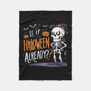 Spooky Skeleton Ghost ist es Halloween bereits Fleecedecke