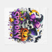 Spooky Skeleton Halloween Blanket Fleecedecke (Vorderseite (Horizontal))