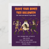 Spooky Skeleton Halloween Einladung (Vorderseite)