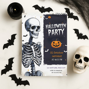 "Spooky Skeleton Halloween-Party Feiertagskarte