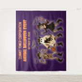 Spooky Skeleton Halloween-Party Hintergrund Wandteppich (Vorderseite)