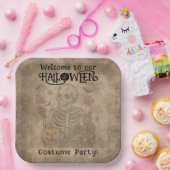 Spooky Skeleton Halloween-Party Pappteller (Party)