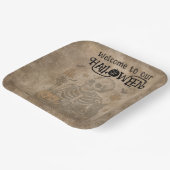 Spooky Skeleton Halloween-Party Pappteller (Gewinkelt)