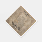 Spooky Skeleton Halloween-Party Serviette (Ecke)