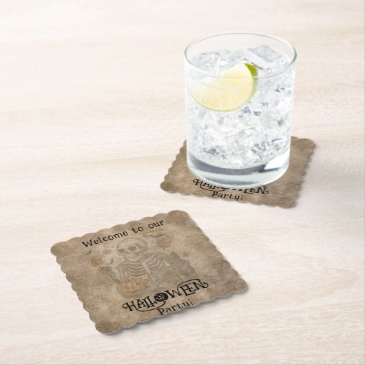 Spooky Skeleton Halloween-Party Untersetzer (Vor Ort)