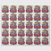 Spooky Skeleton Halloween Pool Party Design! Geschenkpapier (Flach)