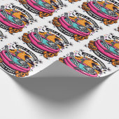 Spooky Skeleton Halloween Pool Party Design! Geschenkpapier (Ecke)