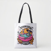 Spooky Skeleton Halloween Pool Party Design! Tasche (Vorderseite)