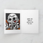 Spooky Skeleton Halloween Puff Karte (Innenseite)
