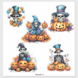 Spooky Skeleton Halloween Vinyl Cut Stickers Aufkleber