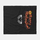 Spooky Skeleton Hände. Happy Halloween. Fleecedecke (Vorderseite (Horizontal))