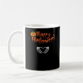 Spooky Skeleton Hände. Happy Halloween. Kaffeetasse (Links)