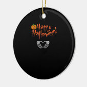 Spooky Skeleton Hände. Happy Halloween. Keramik Ornament (Links)