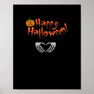 Spooky Skeleton Hände. Happy Halloween. Poster
