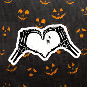Spooky Skeleton Herz Hand Halloween Spinnen Aufkleber