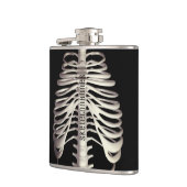 Spooky Skeleton Knochen Rib Käfig Classic Hallowee Flachmann (Links)